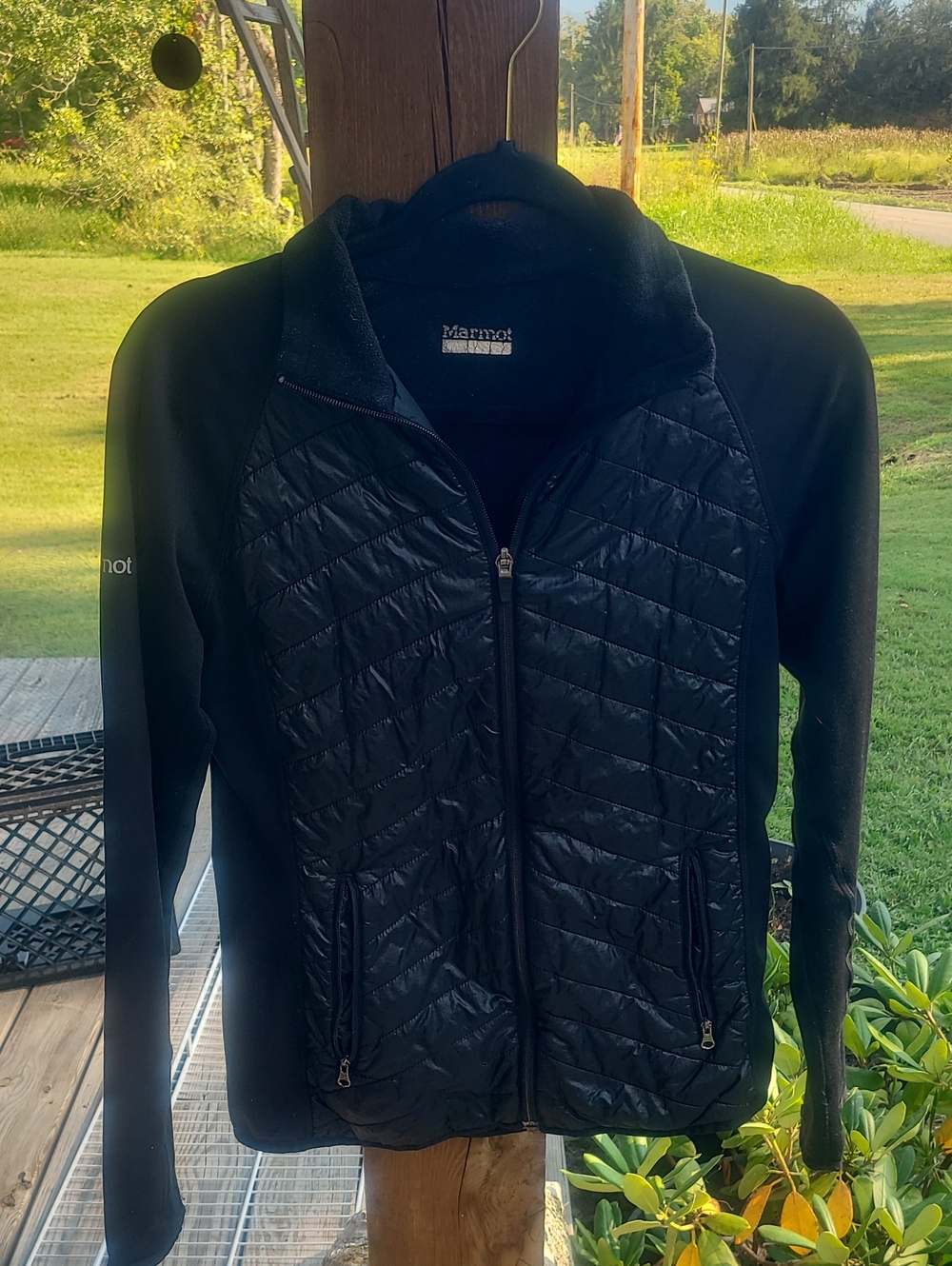 Marmot Women's Black Quilted Hybrid Utility Jacket